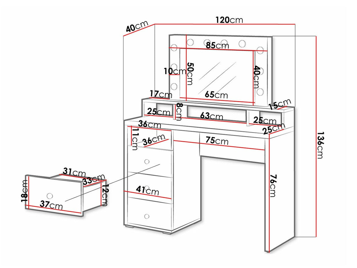 Sminkebord Austin 225