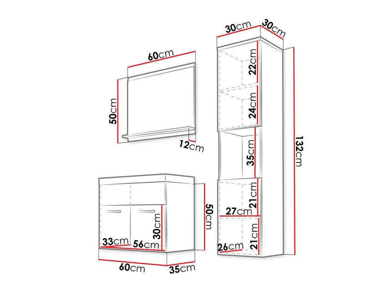 Bathroom set Sarasota 122