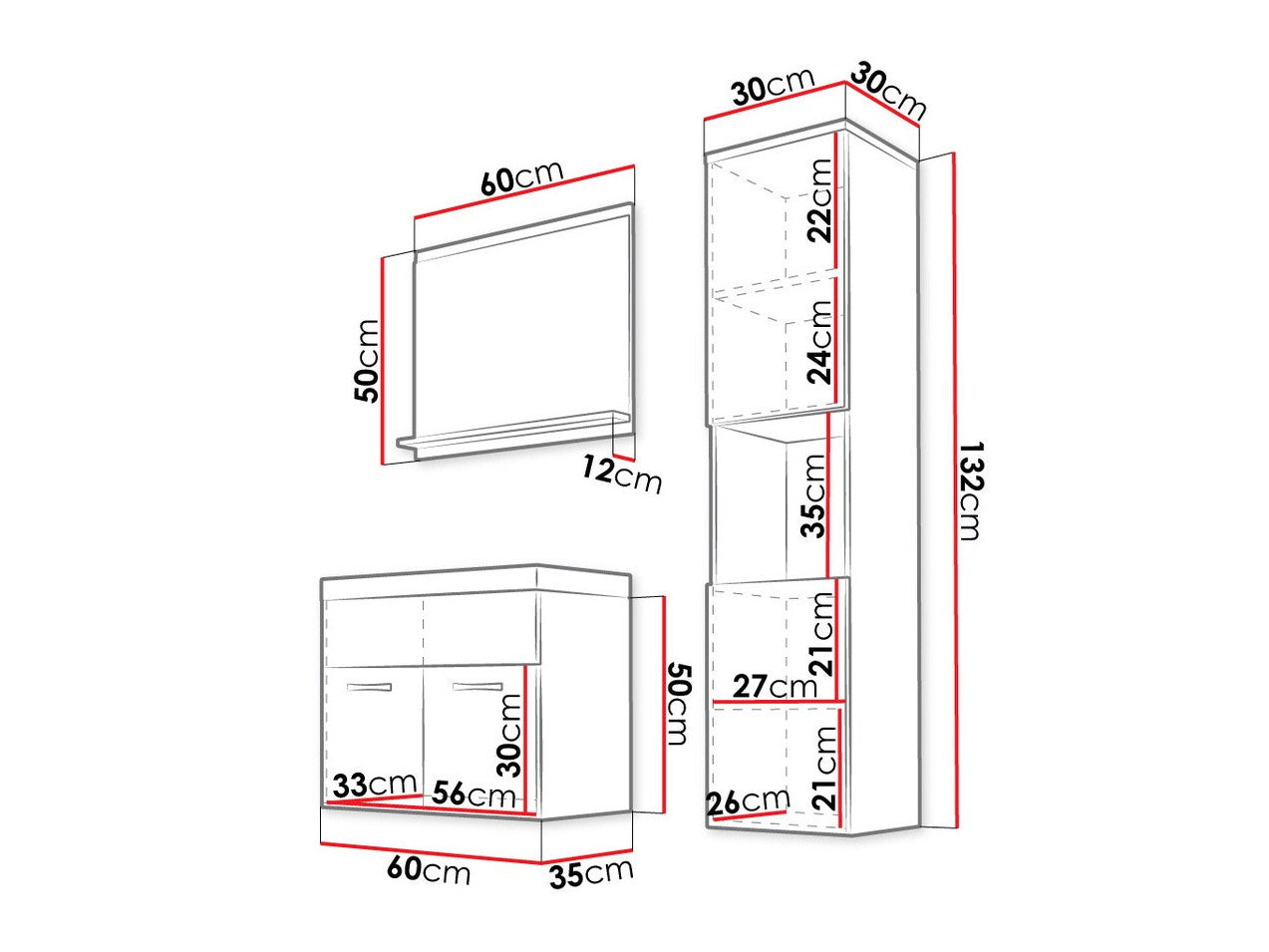 Bathroom set Sarasota 122