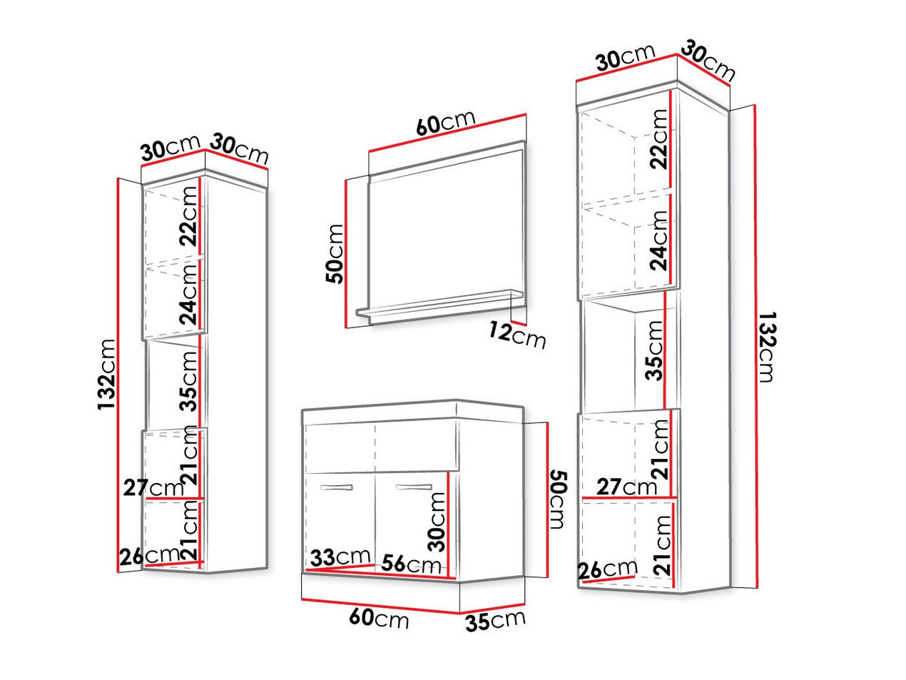 Bathroom set Sarasota 123