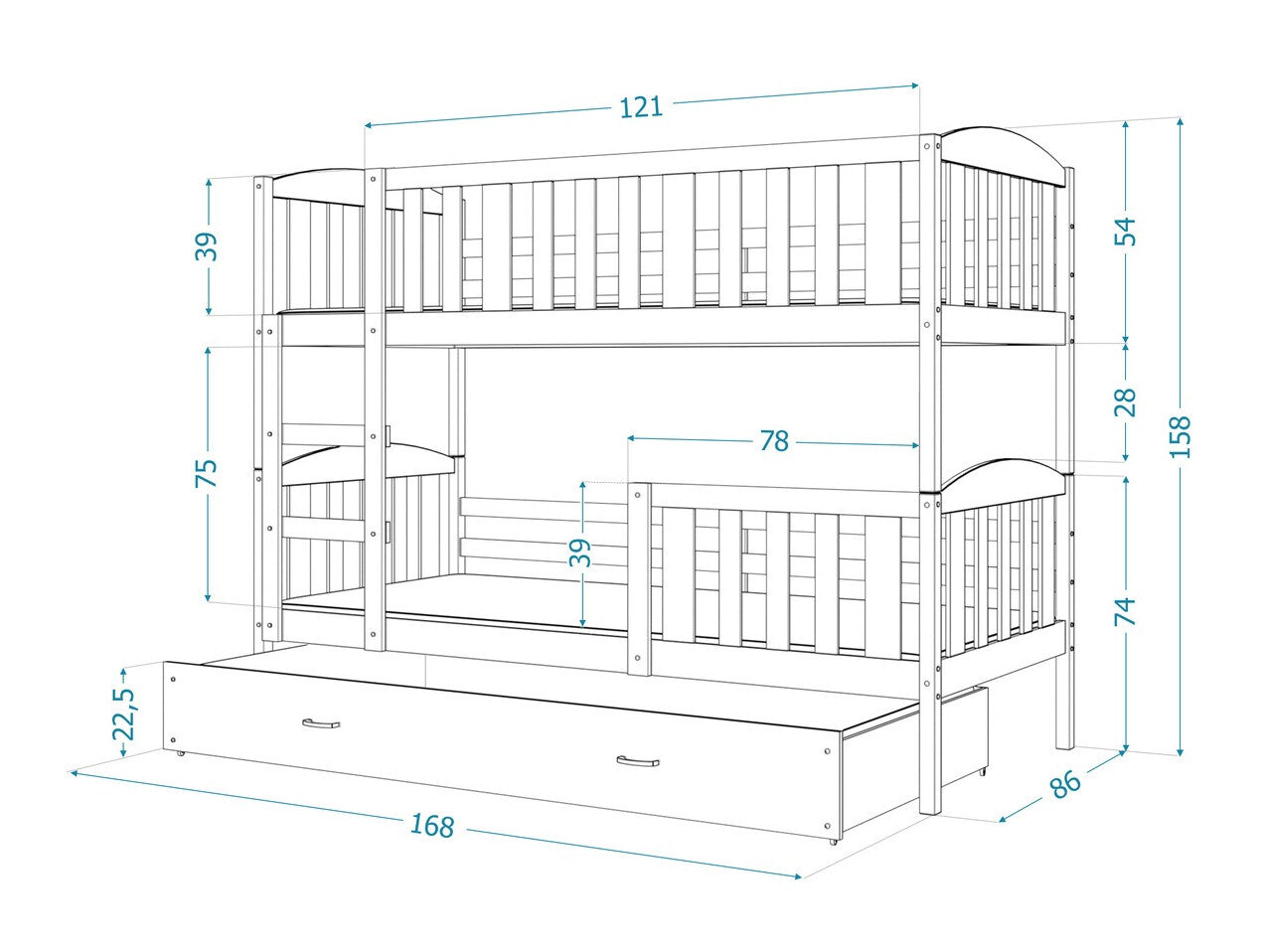 Køjeseng Aurora 104