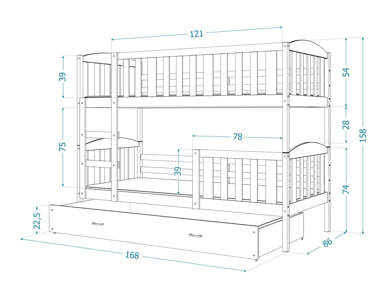 Køjeseng Aurora 104
