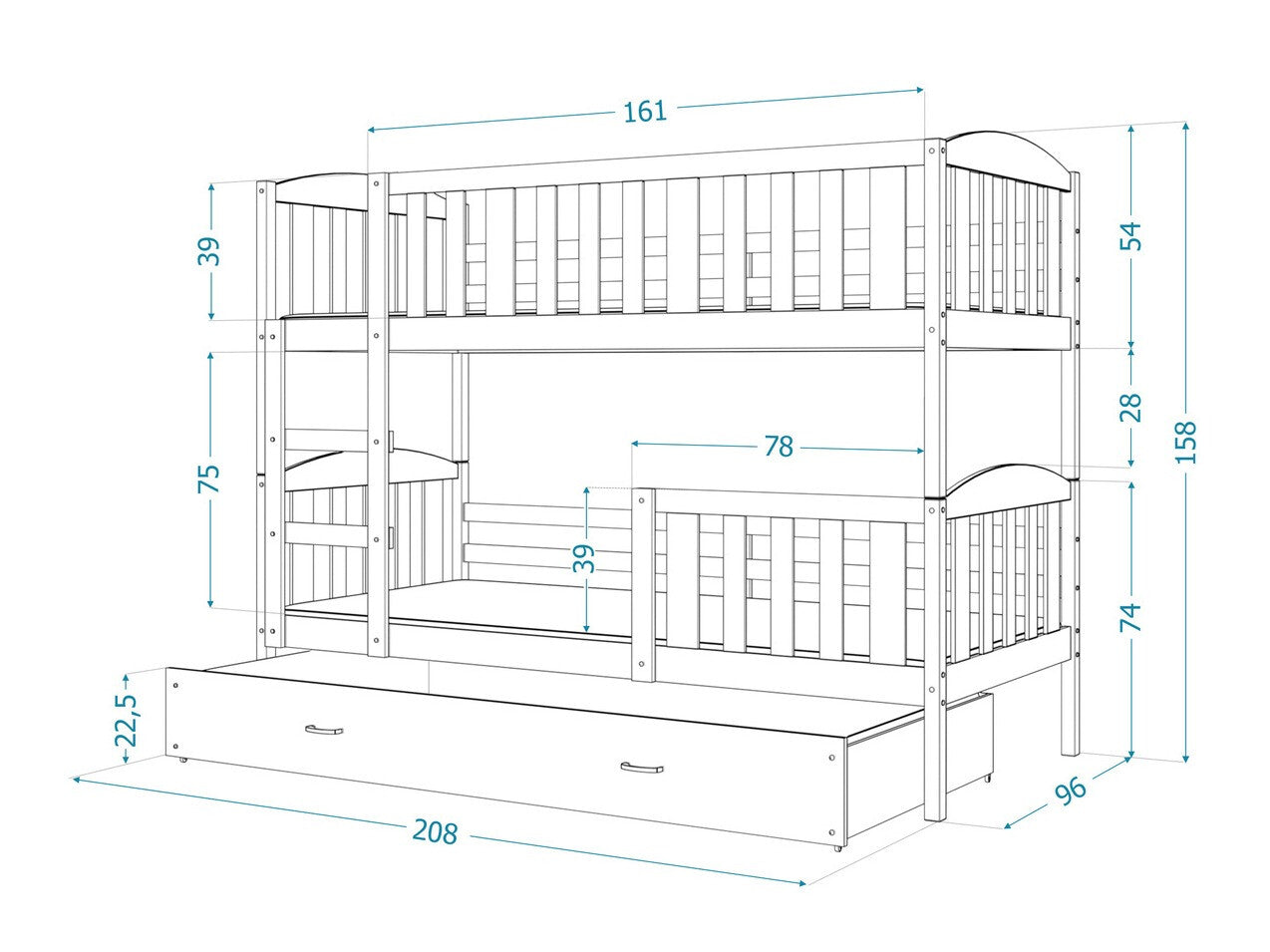 Køjeseng Aurora 107