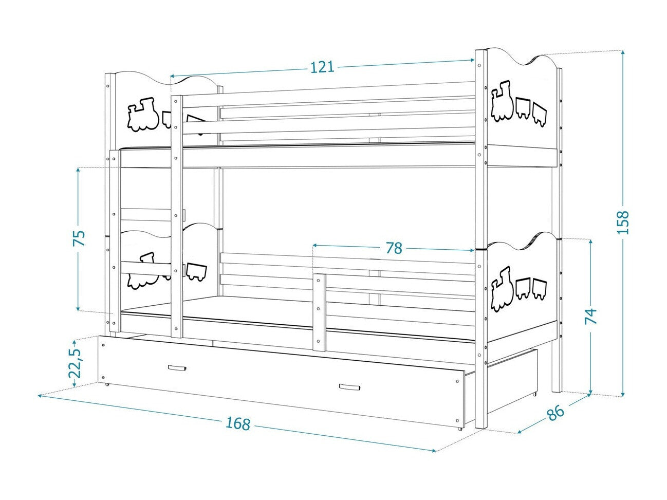 Køjeseng Aurora 110