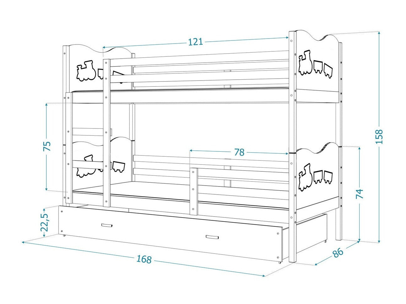 Køjeseng Aurora 110