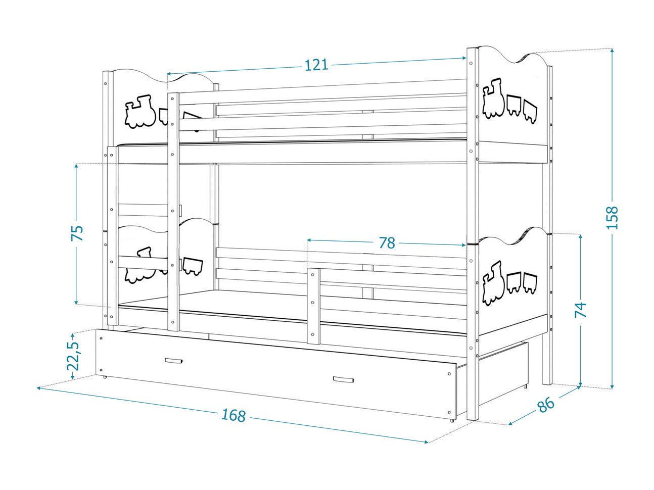 Køjeseng Aurora 110