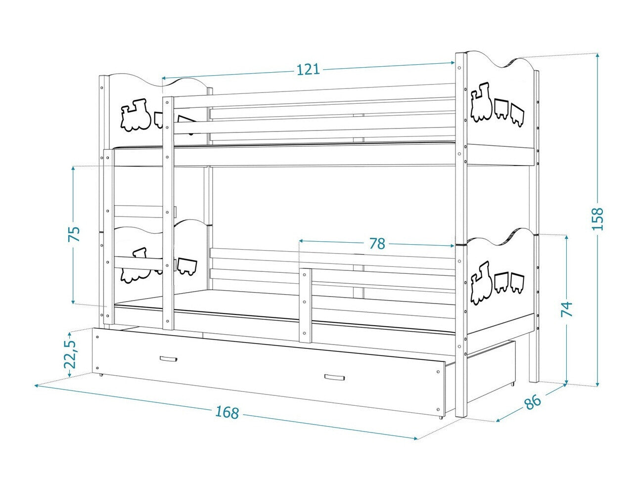 Køjeseng Aurora 110