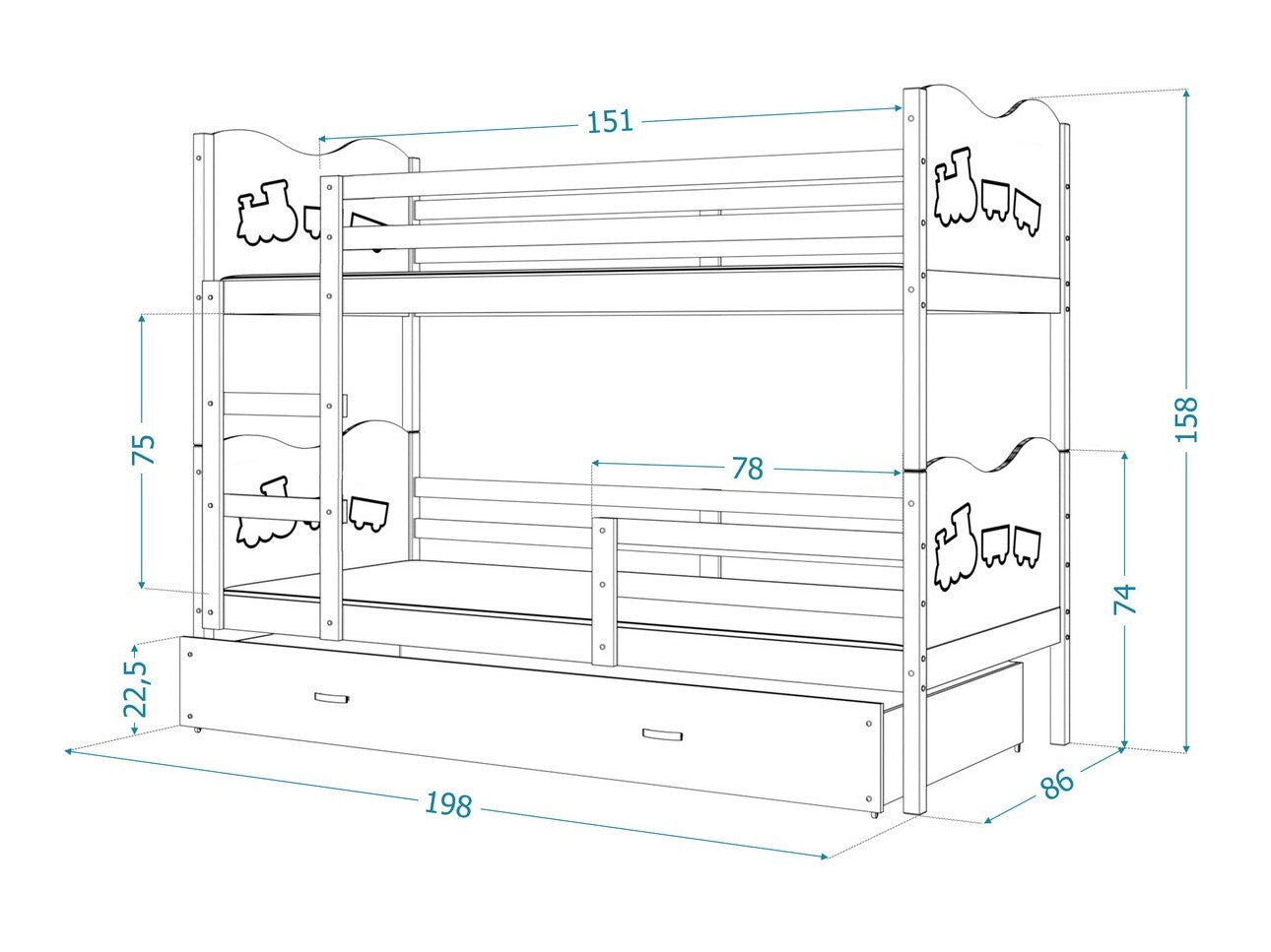 Køjeseng Aurora 111