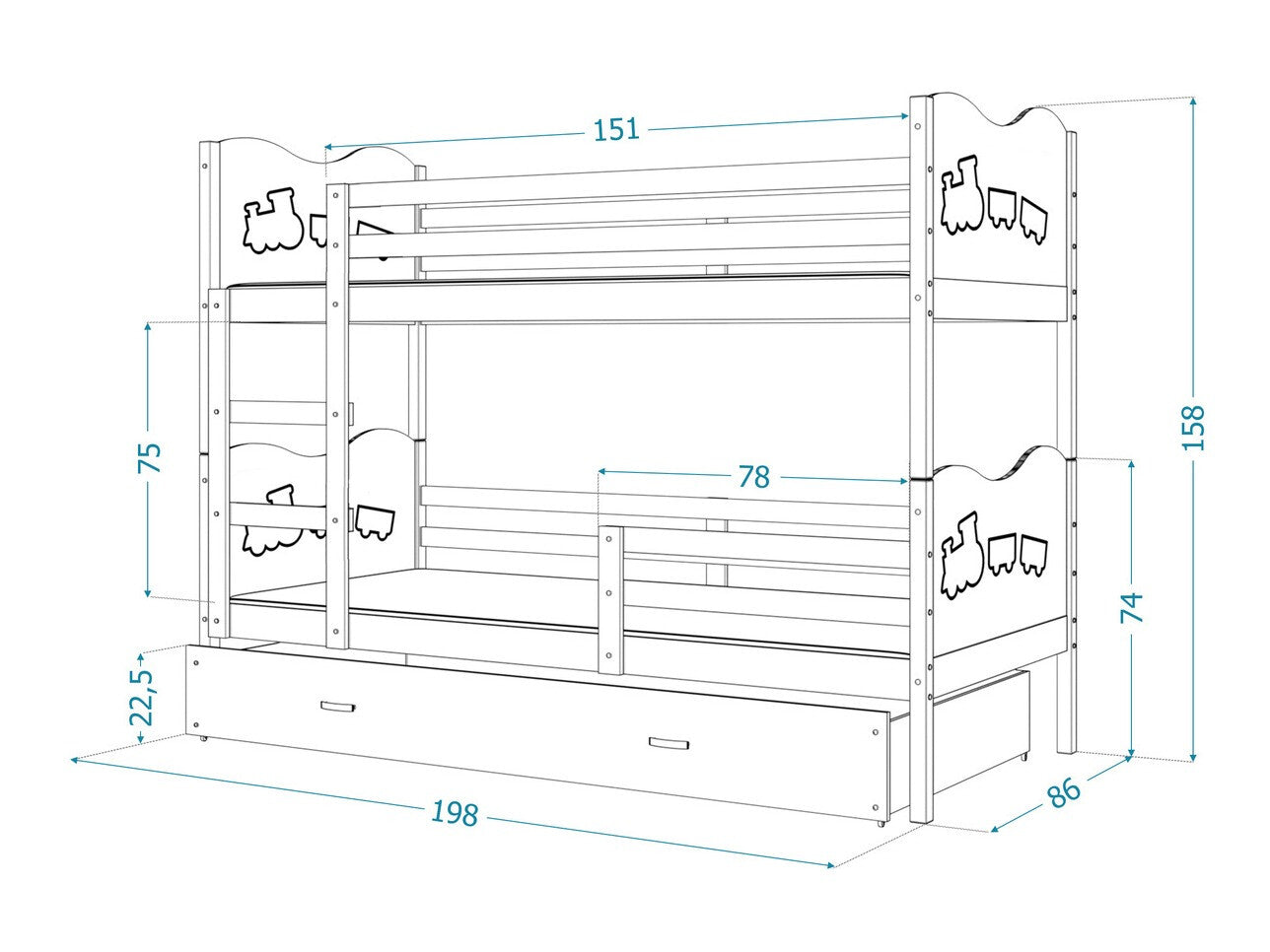 Køjeseng Aurora 111