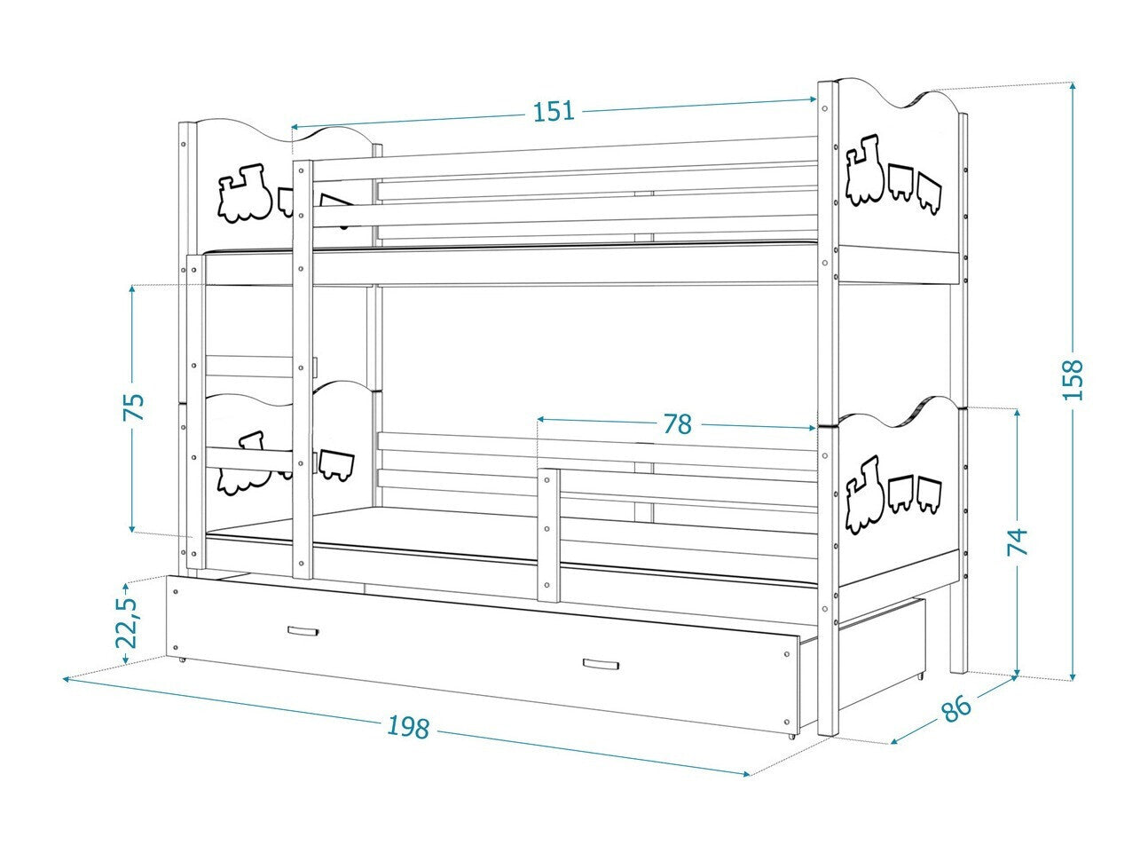 Køjeseng Aurora 111