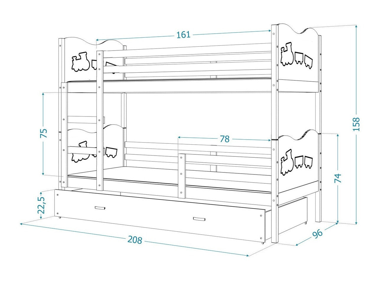 Køjeseng Aurora 112