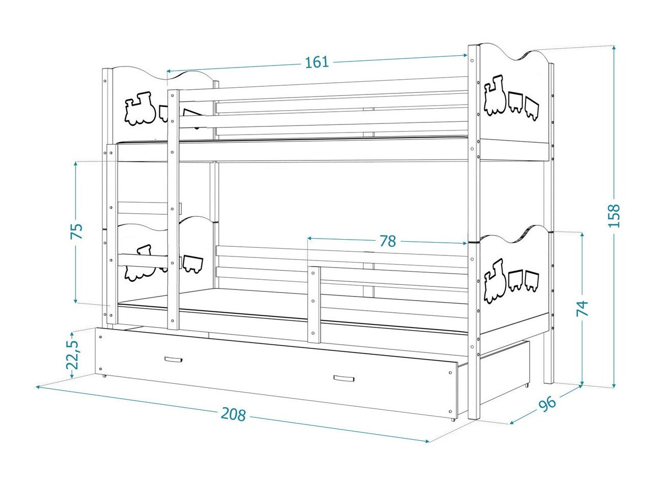 Køjeseng Aurora 112