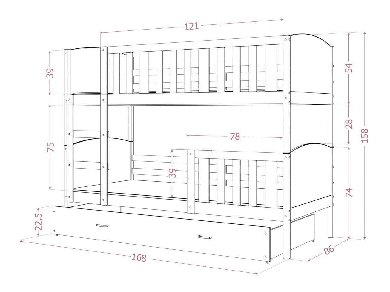 Køjeseng Aurora 113