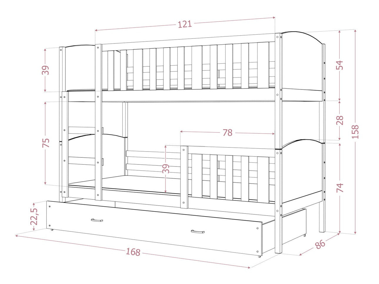 Køjeseng Aurora 113