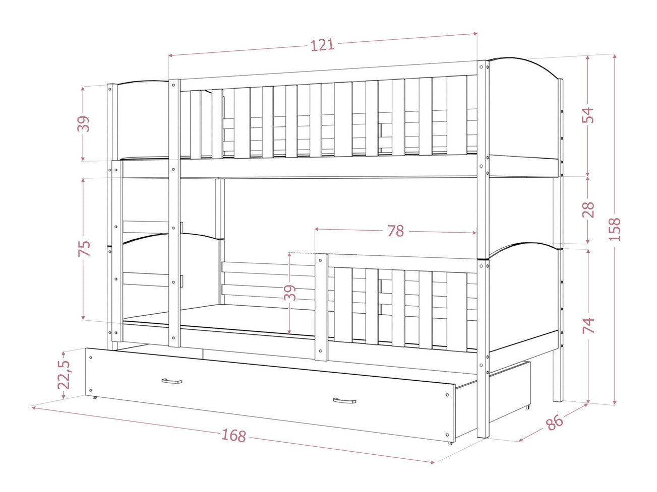 Køjeseng Aurora 113