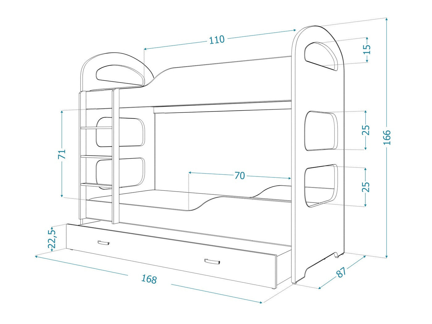 Køjeseng Aurora 114