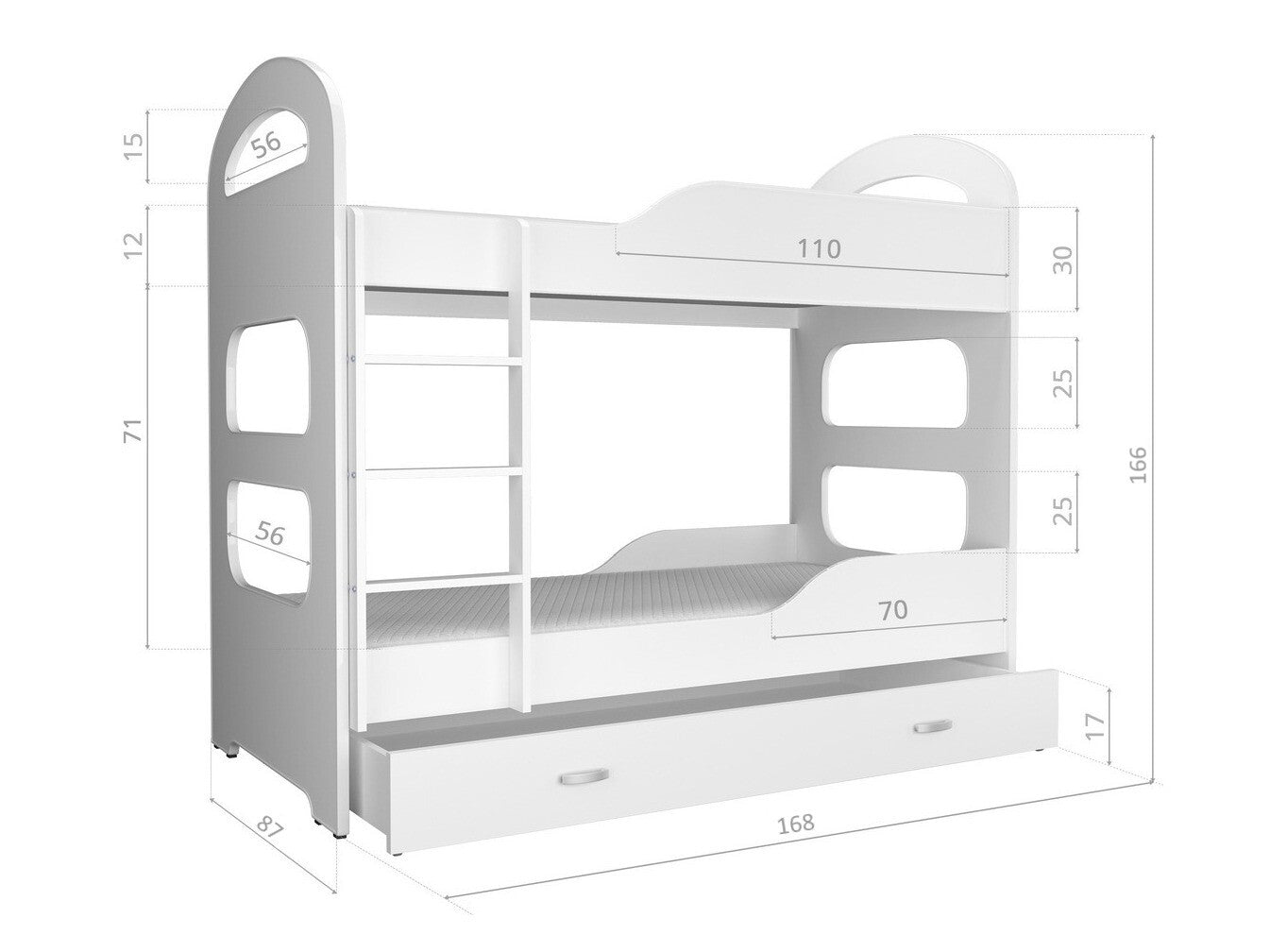 Køjeseng Aurora 116