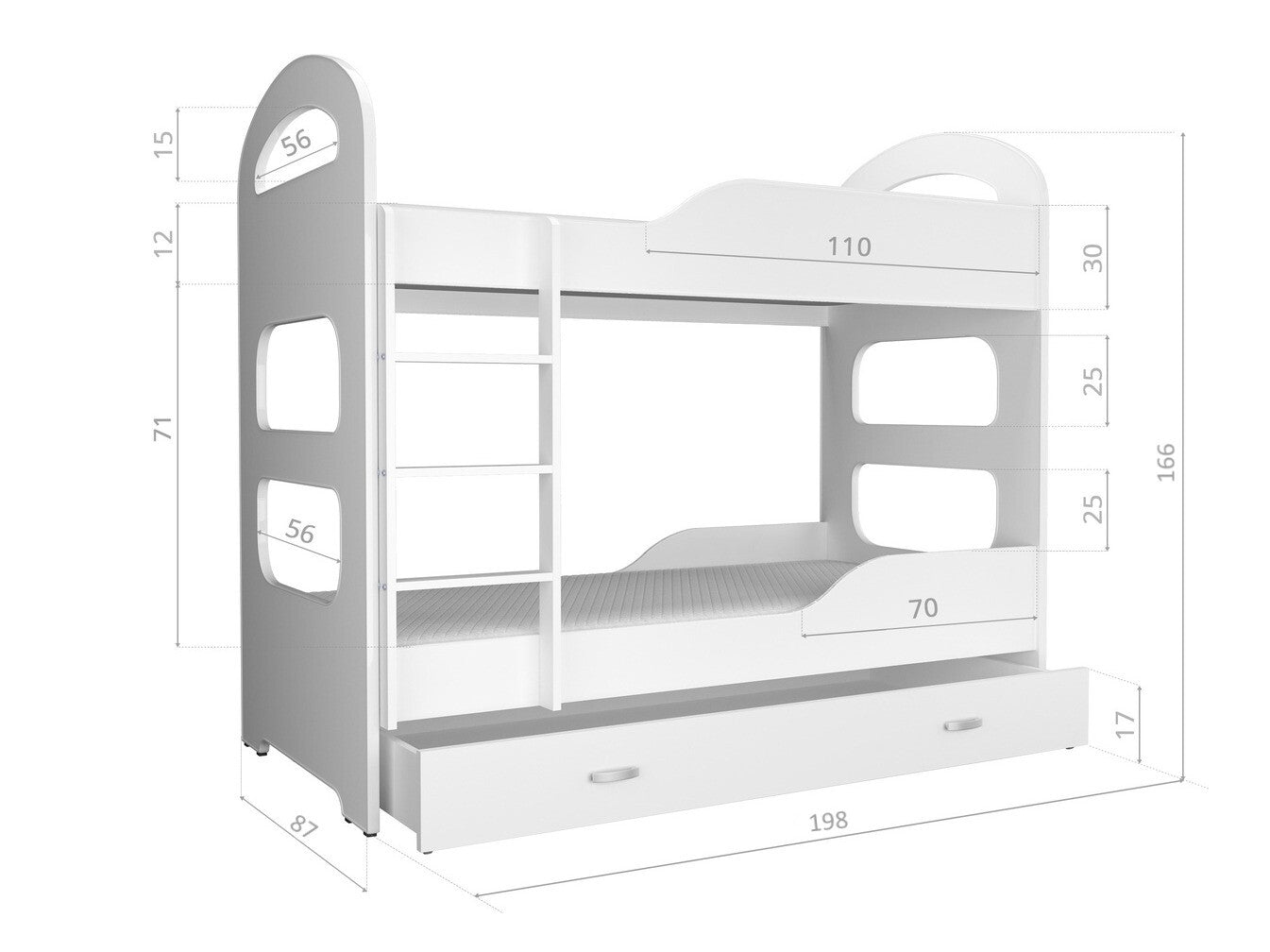 Køjeseng Aurora 116