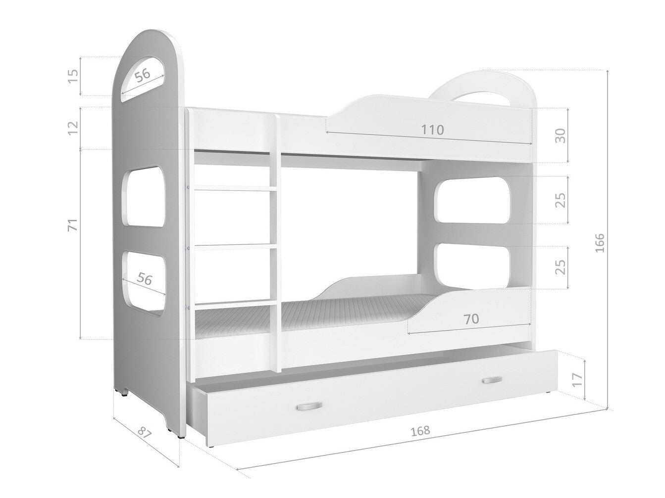 Køjeseng Aurora 116