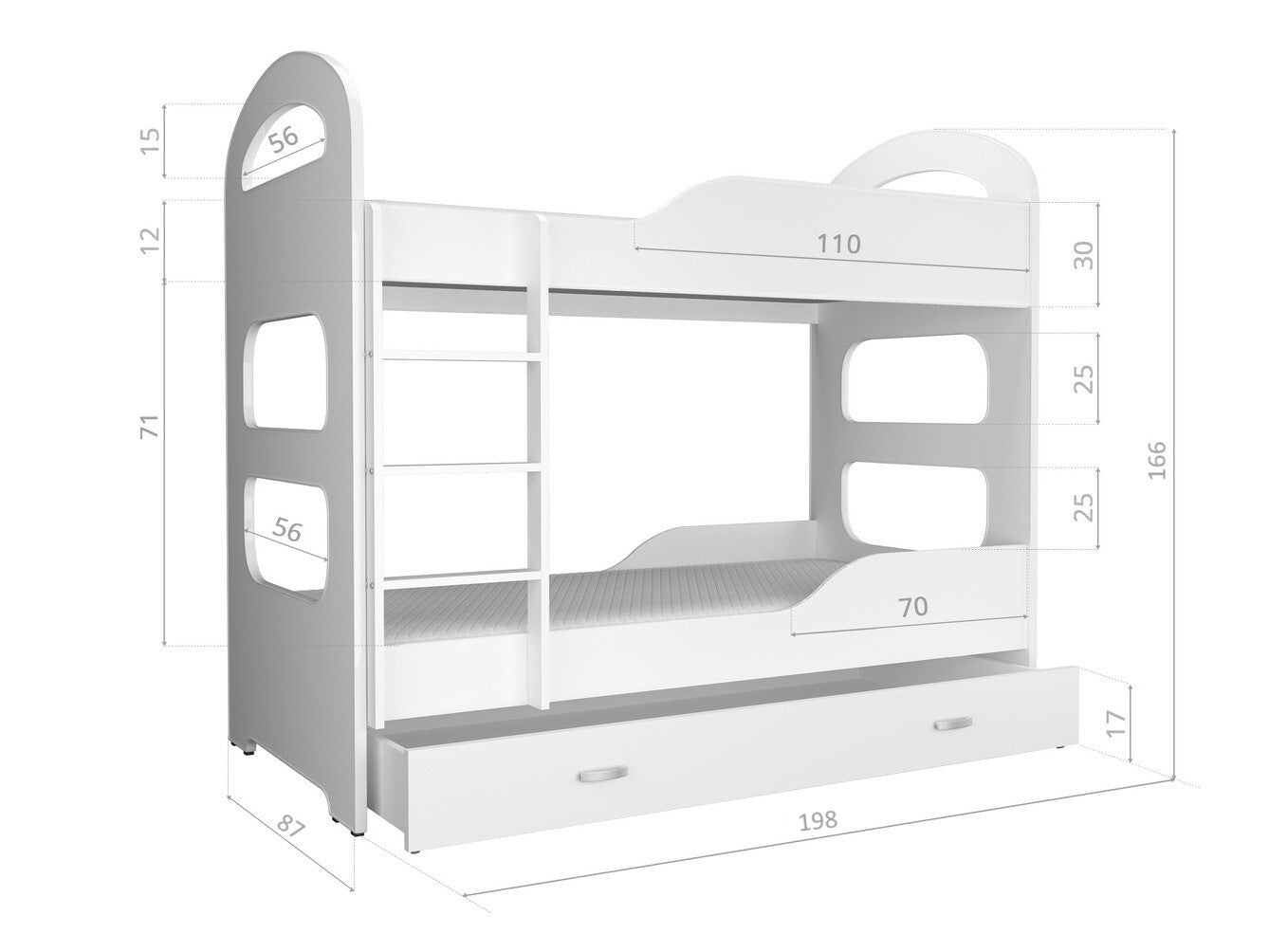 Køjeseng Aurora 116
