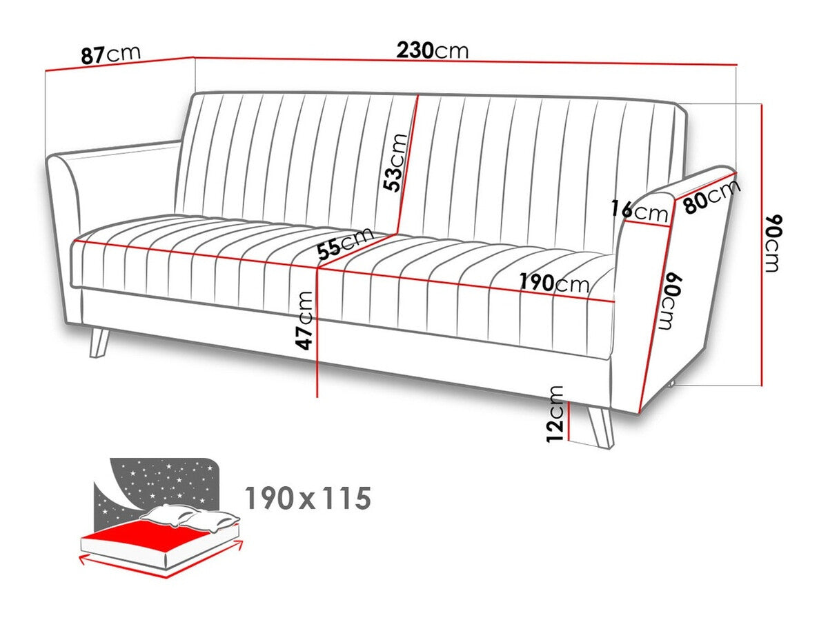 Sovesofa Columbus 144