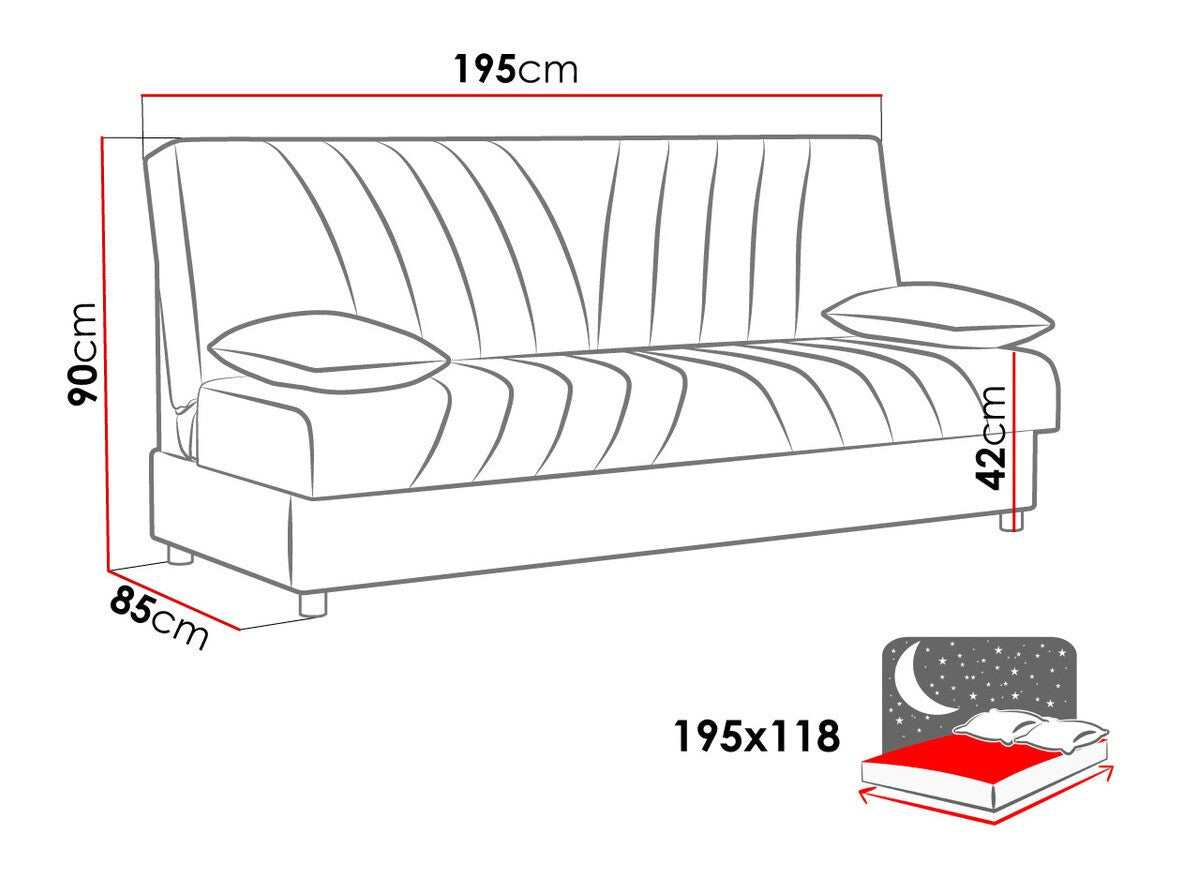 Sovesofa Columbus 148