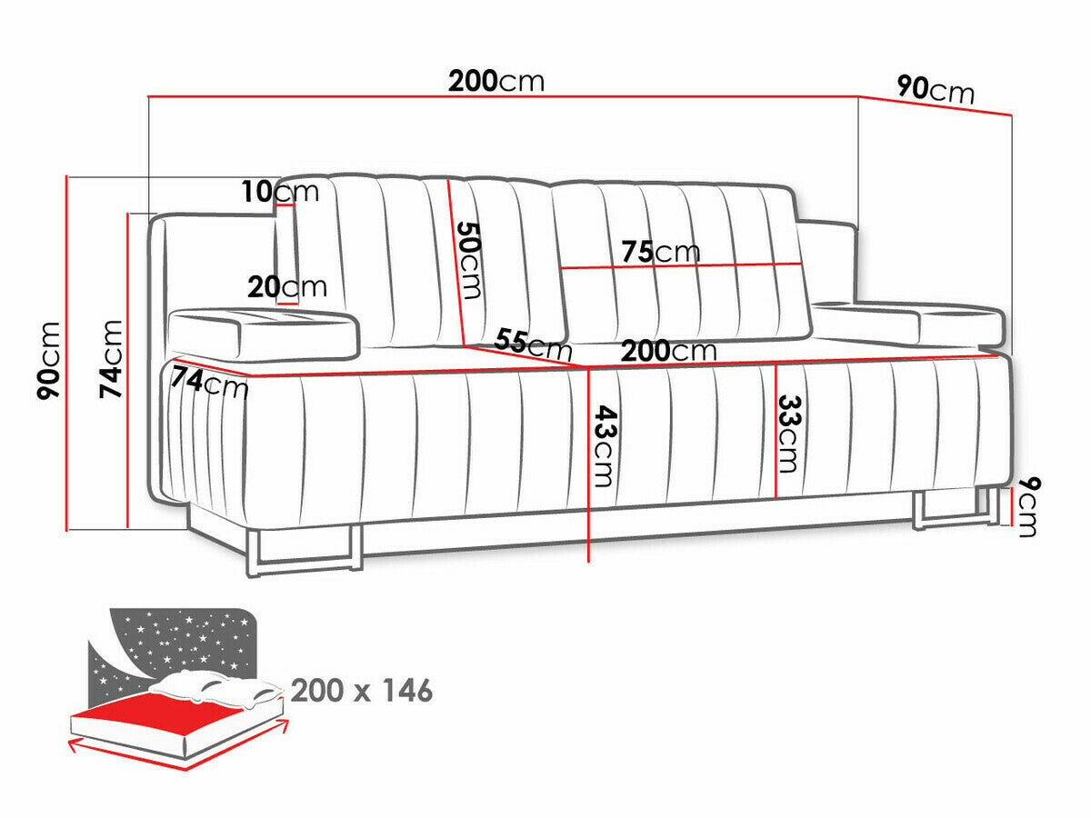 Sovesofa Columbus 152