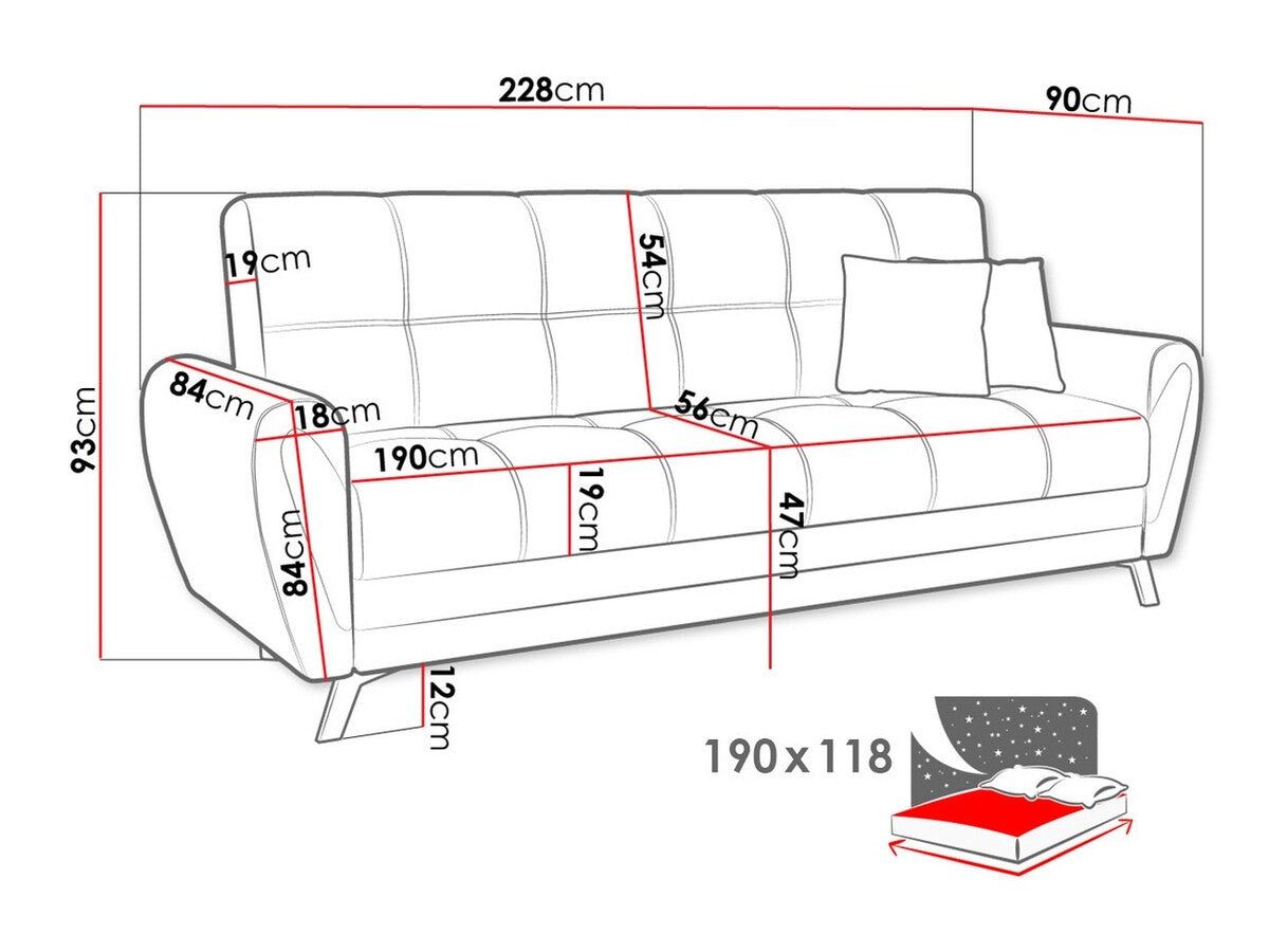 Sovesofa Columbus 156