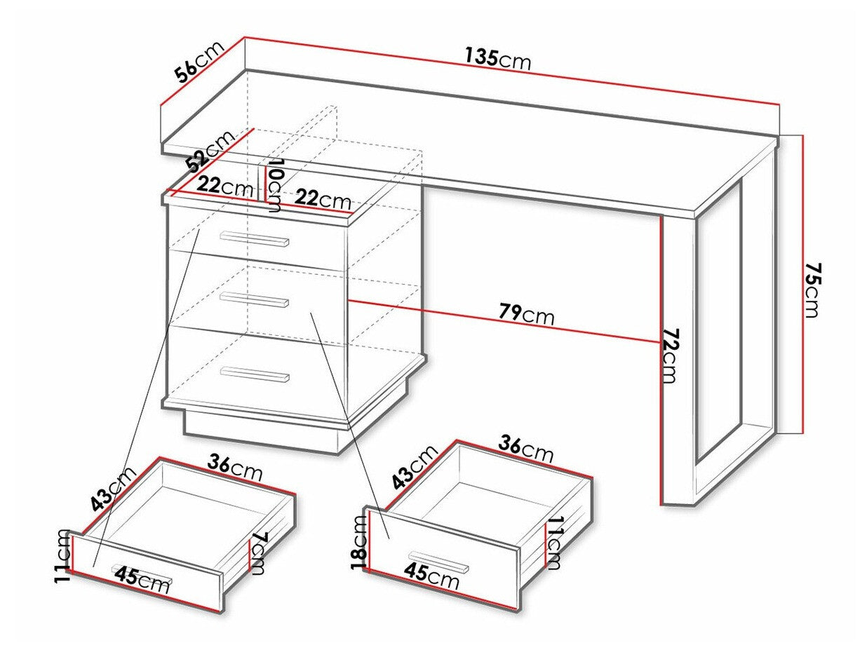 Skrivebord Ogden J107