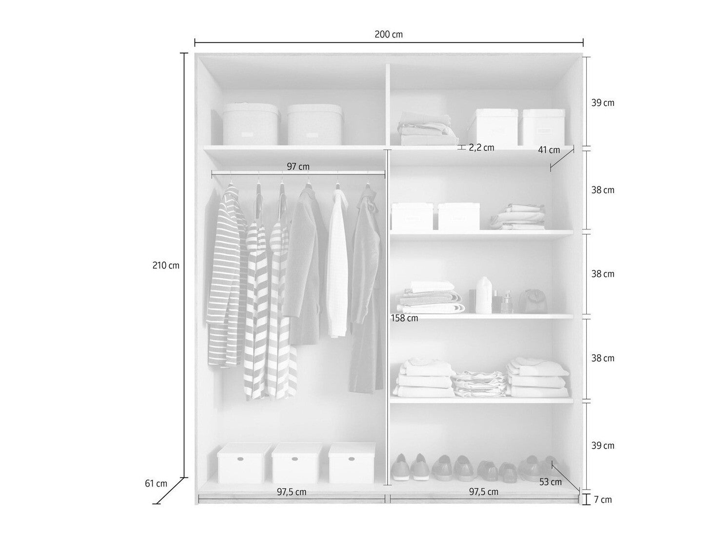 Garderobeskab Levruvu 100