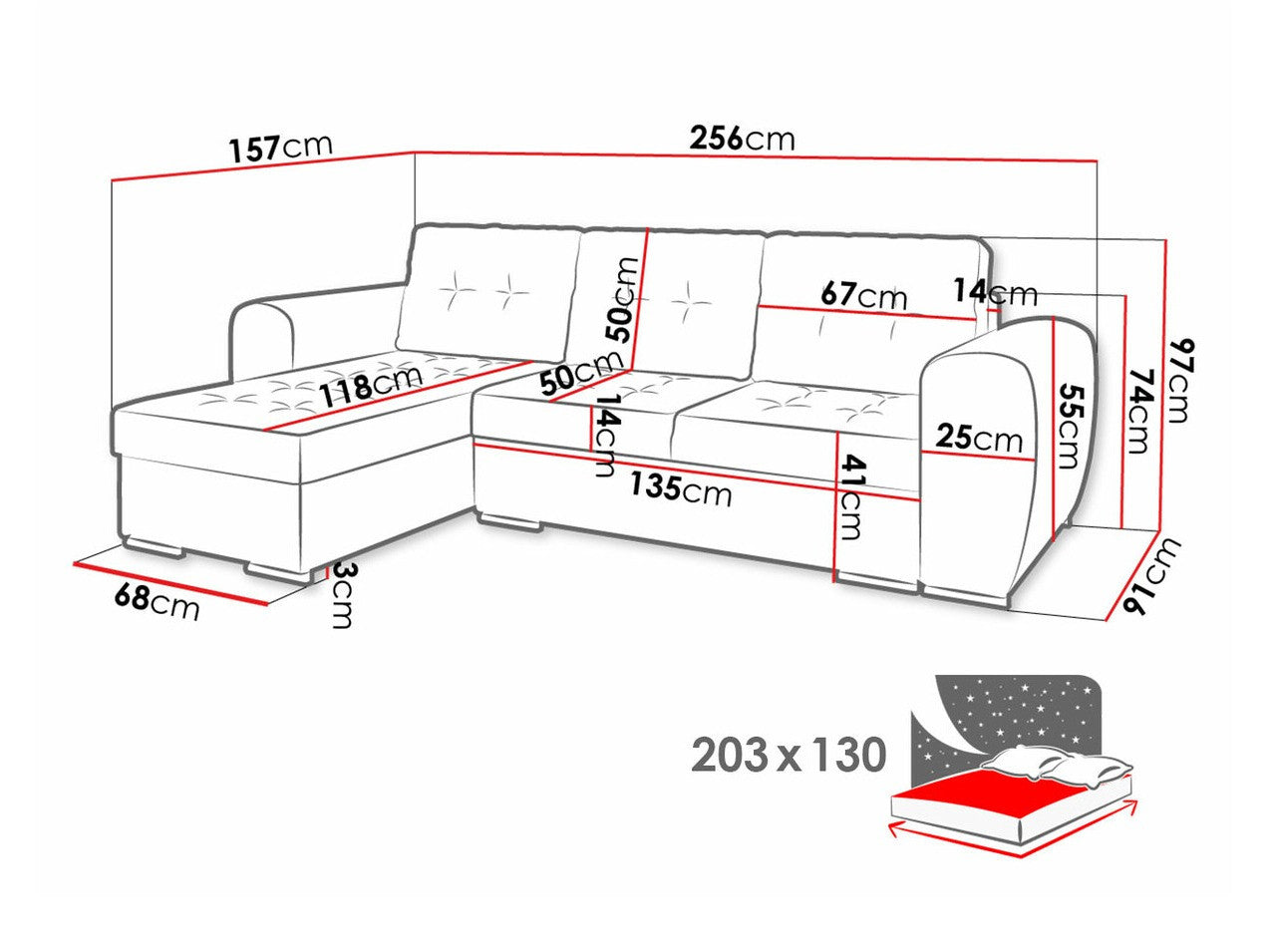 Hjørnesofa Muncie 109