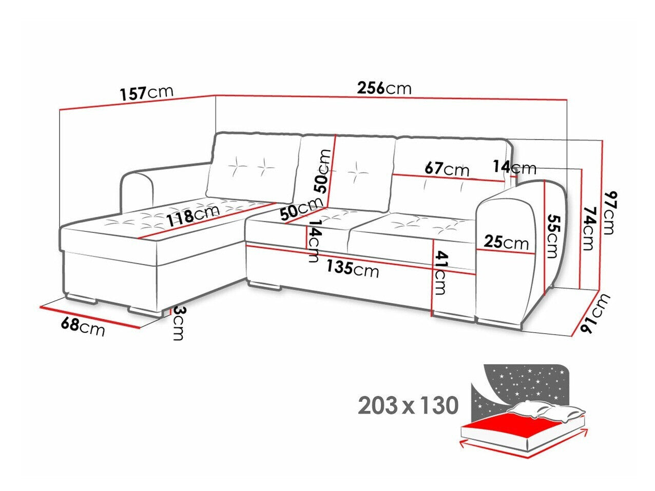 Hjørnesofa Muncie 109