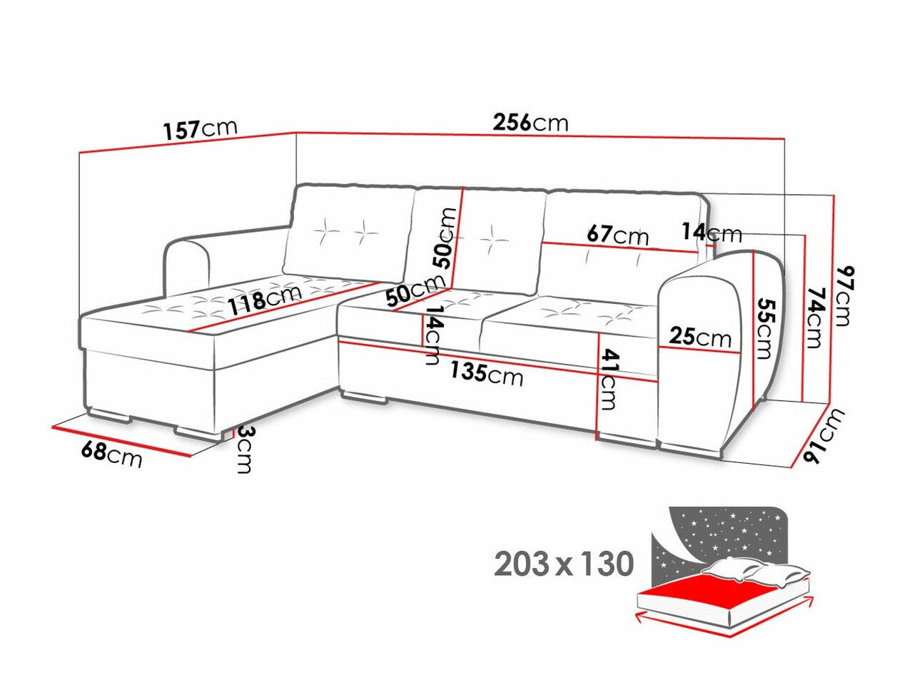 Hjørnesofa Muncie 109