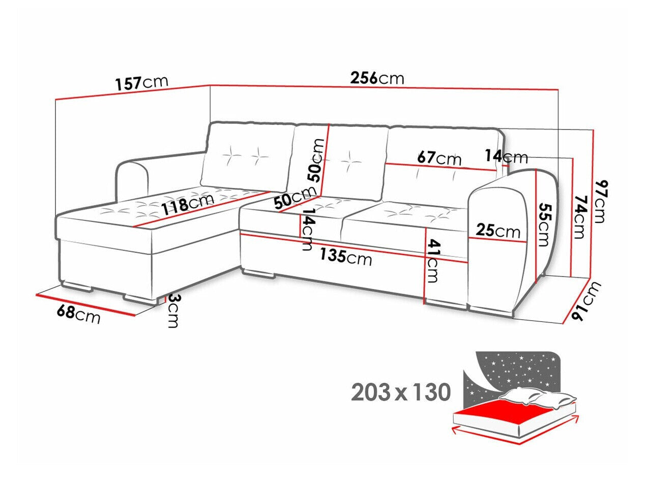 Hjørnesofa Muncie 109