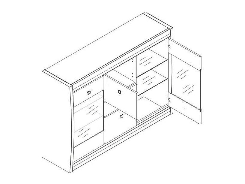 Vitrineskab Loretri 106