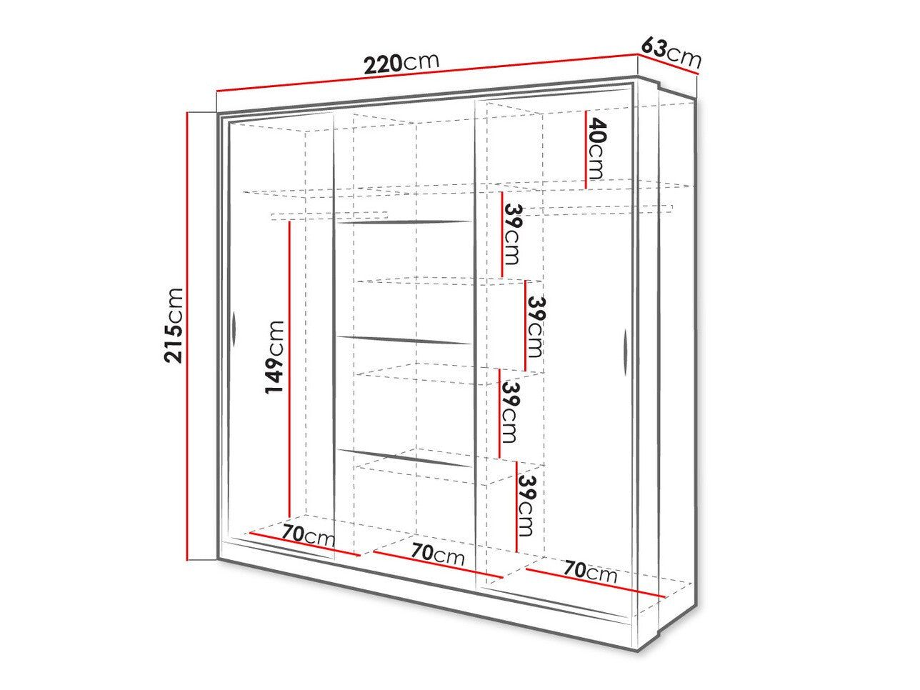 Garderobe Fresno D100