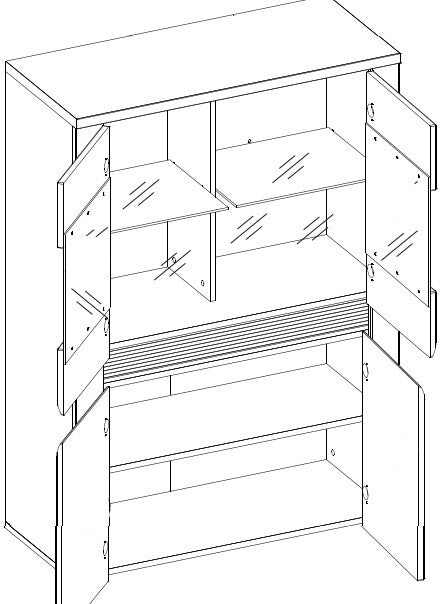 Vitrineskab Sonciro 103