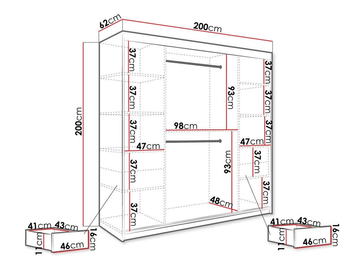 Garderobeskab Hartford 250
