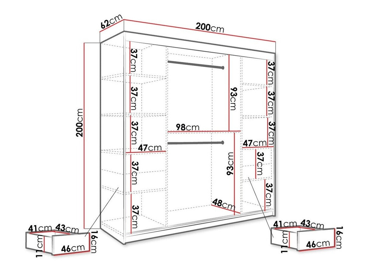 Garderobeskab Hartford 250