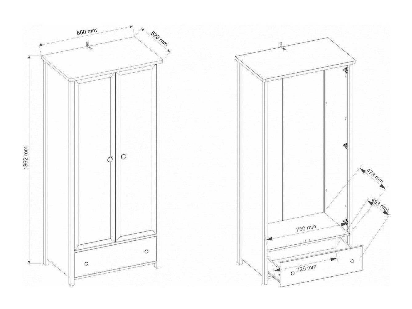 Garderobe Fresno F106