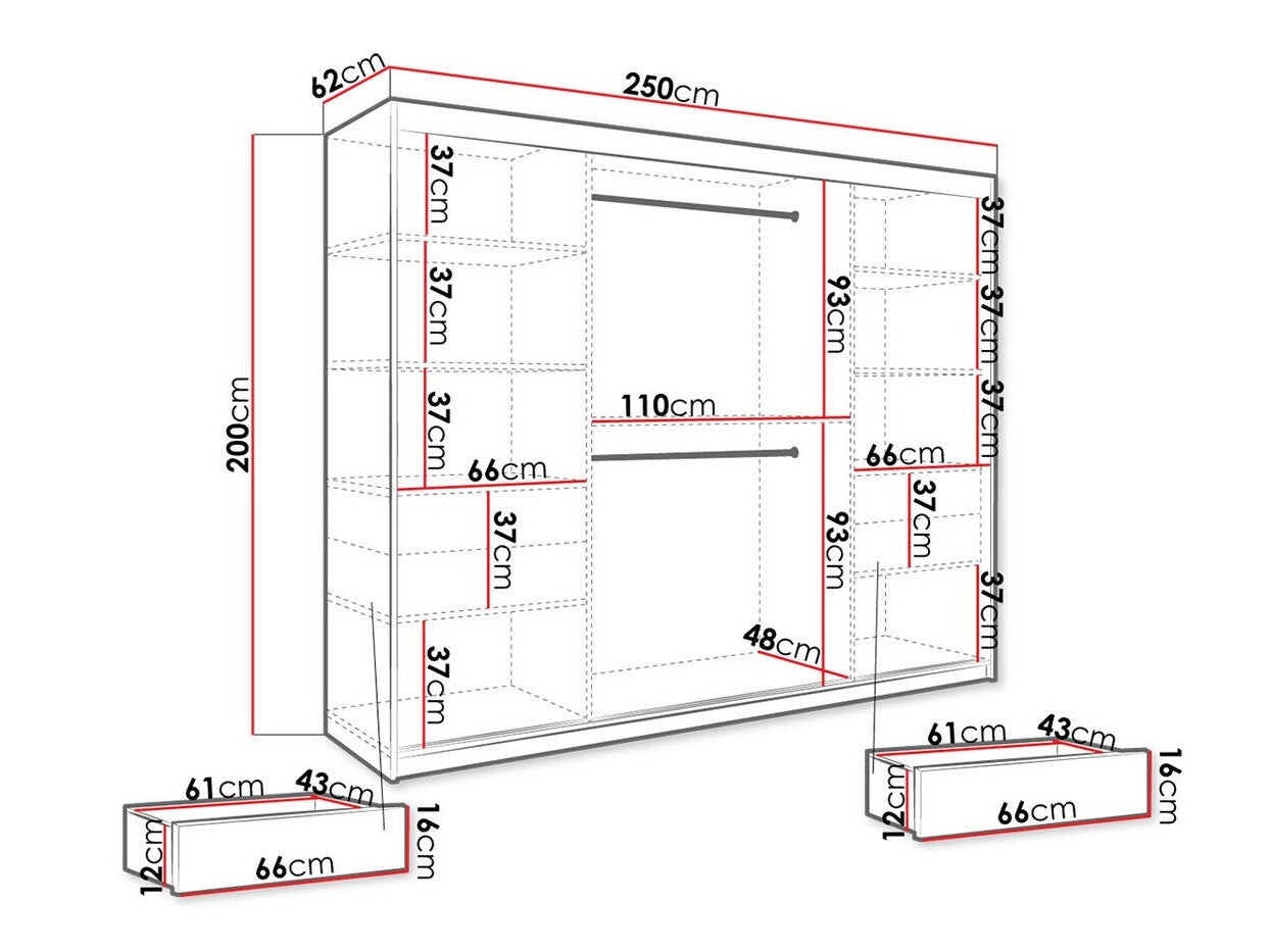 Garderobeskab Hartford 245
