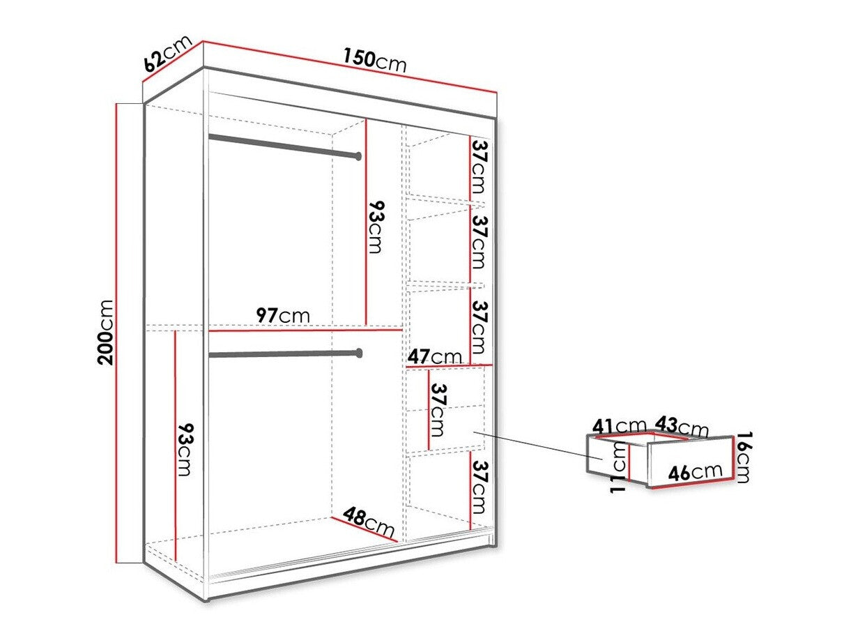 Garderobeskab Hartford 260