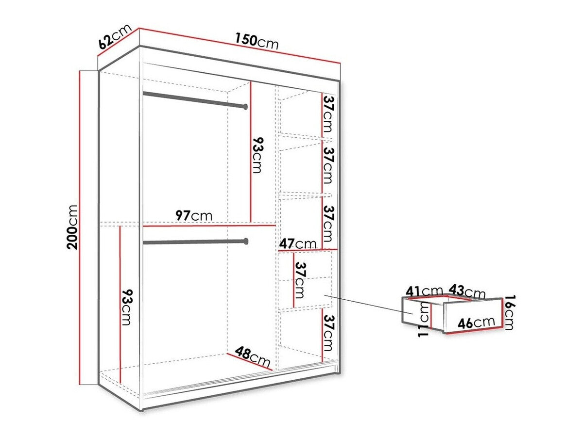 Garderobeskab Hartford 260
