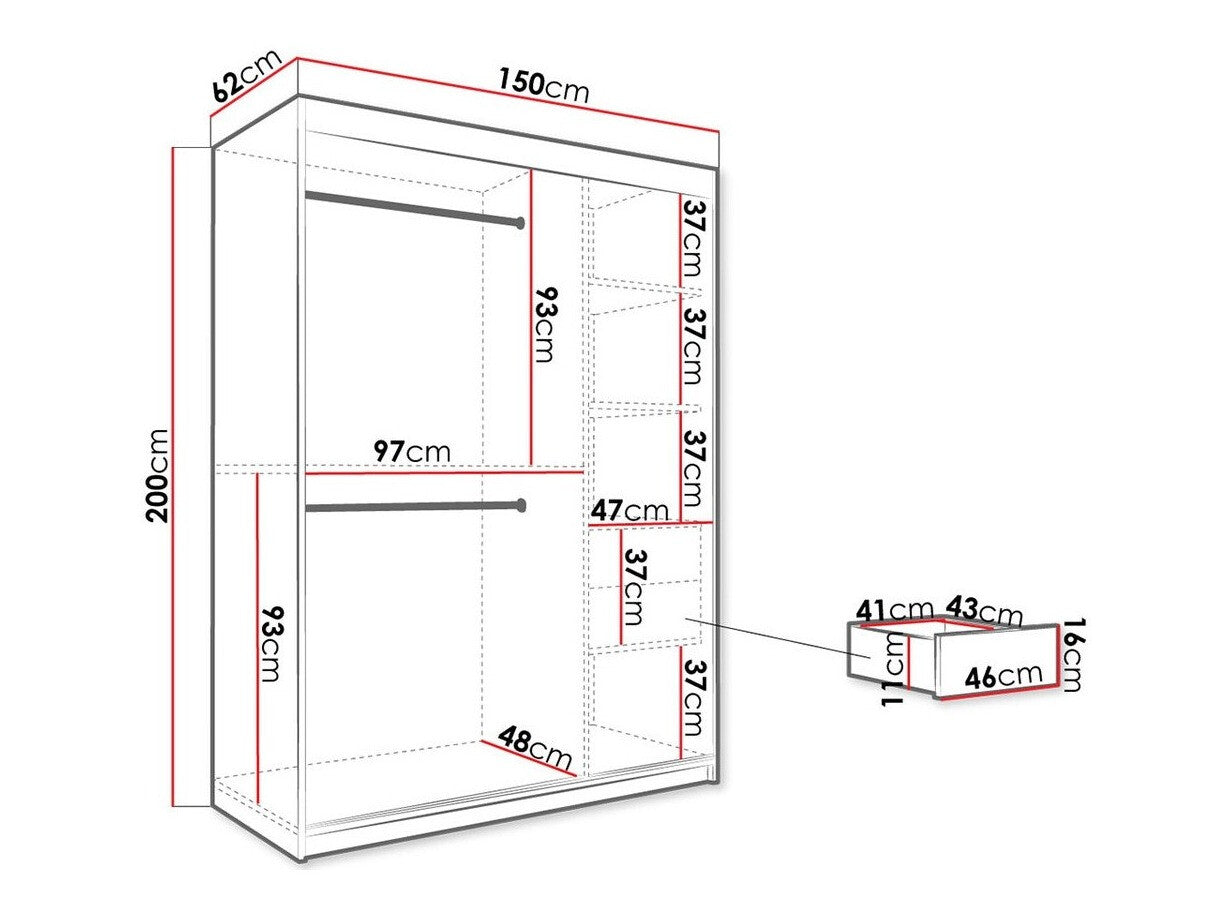 Garderobeskab Hartford 254