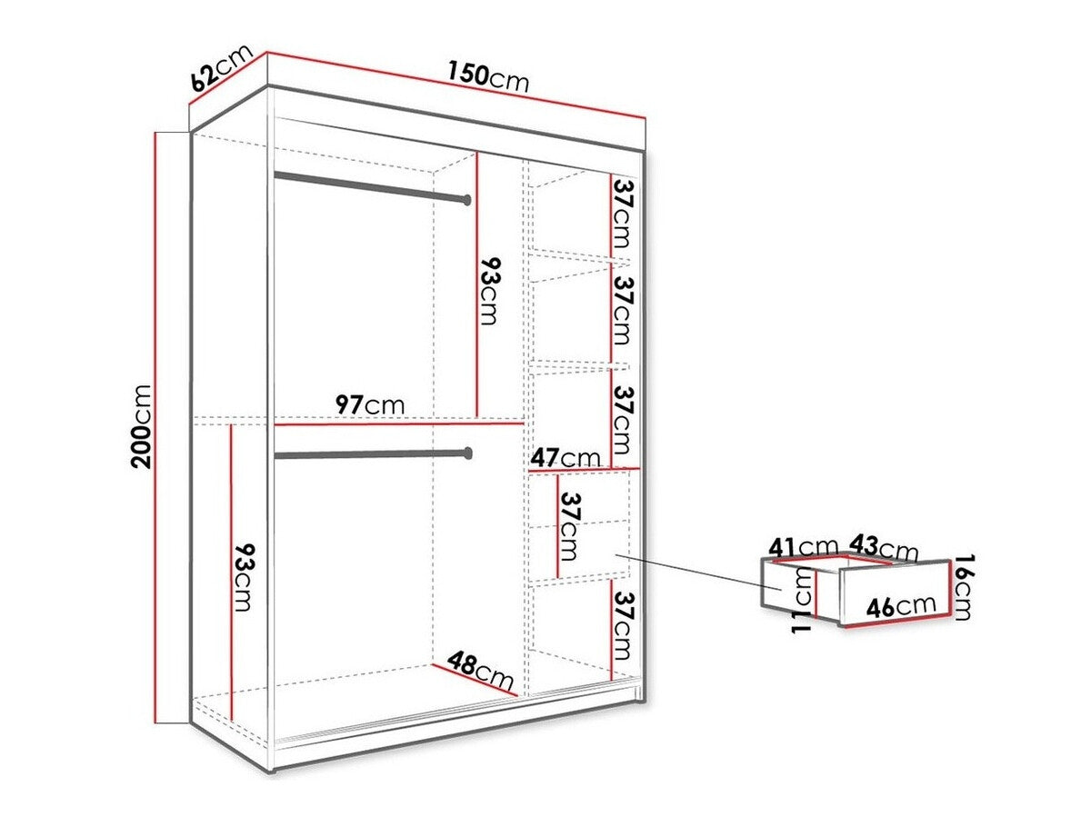 Garderobeskab Hartford 254