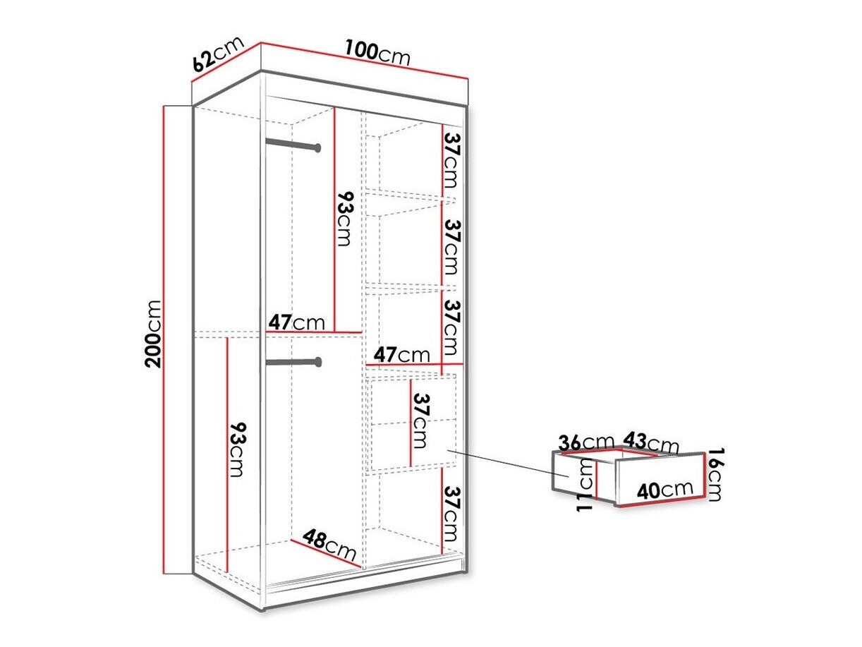Garderobeskab Hartford 252