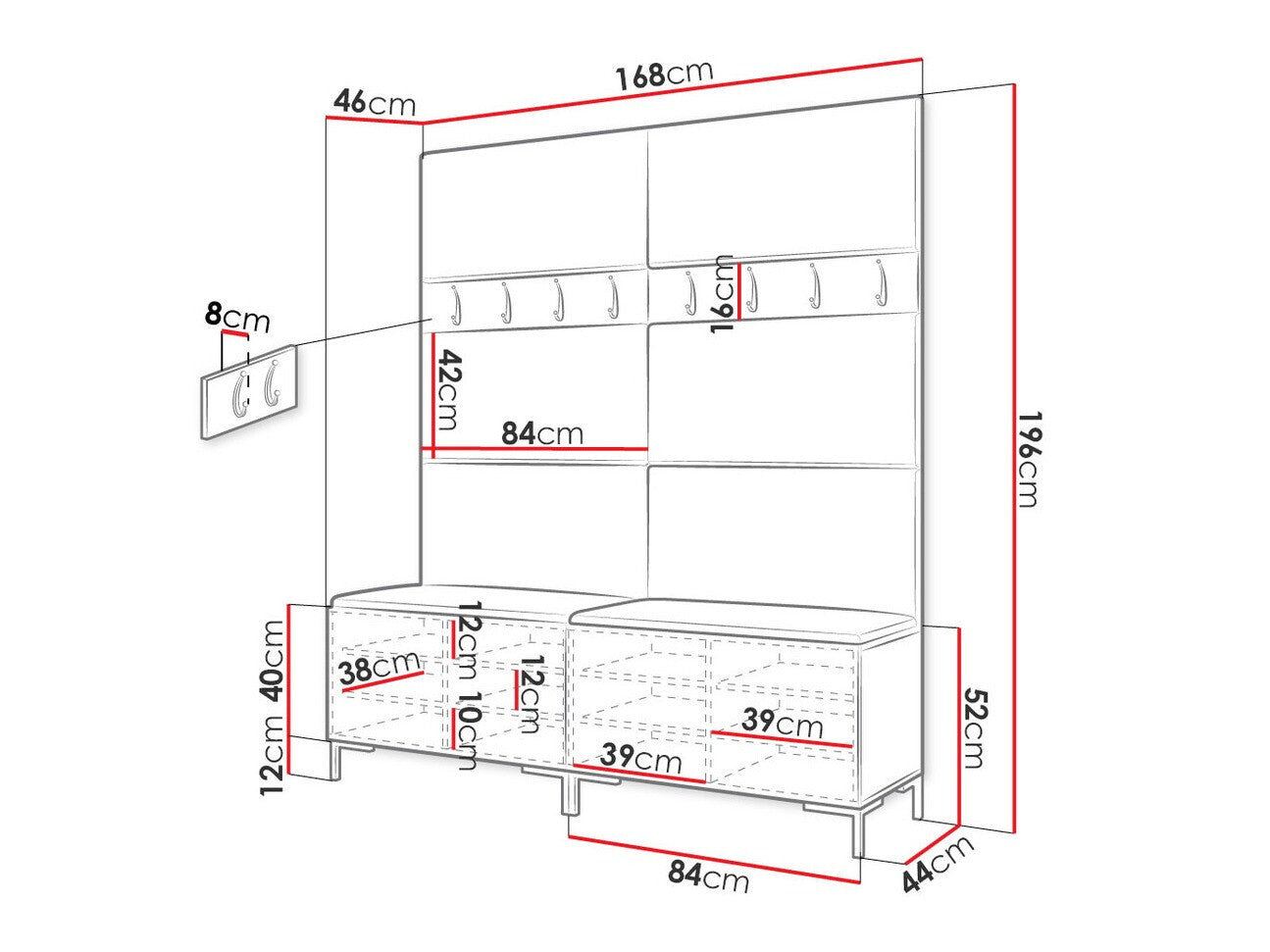 Hallway set Hartford F101