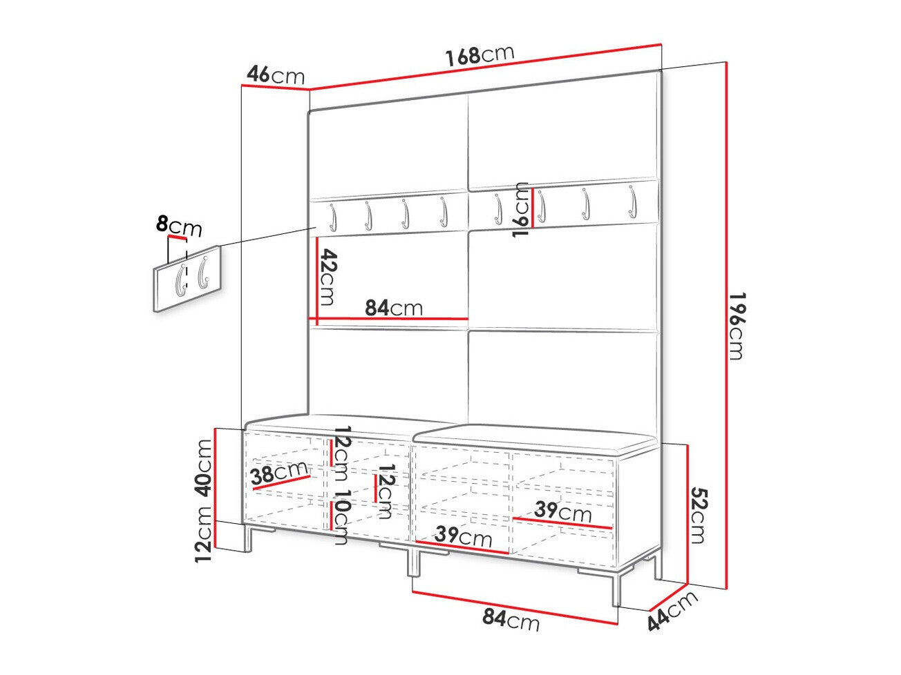 Hallway set Hartford F101