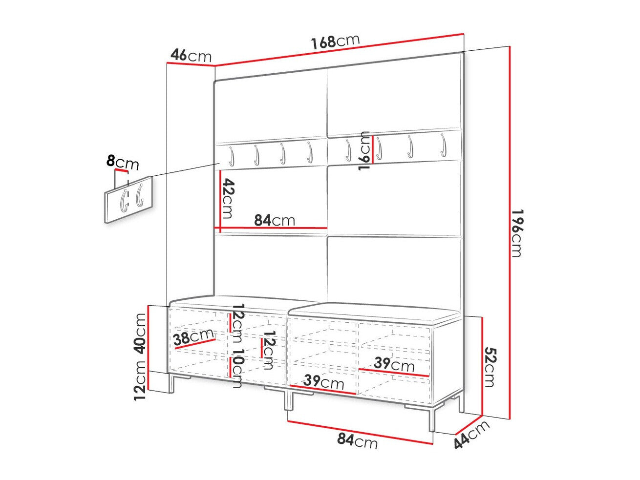 Hallway set Hartford F101