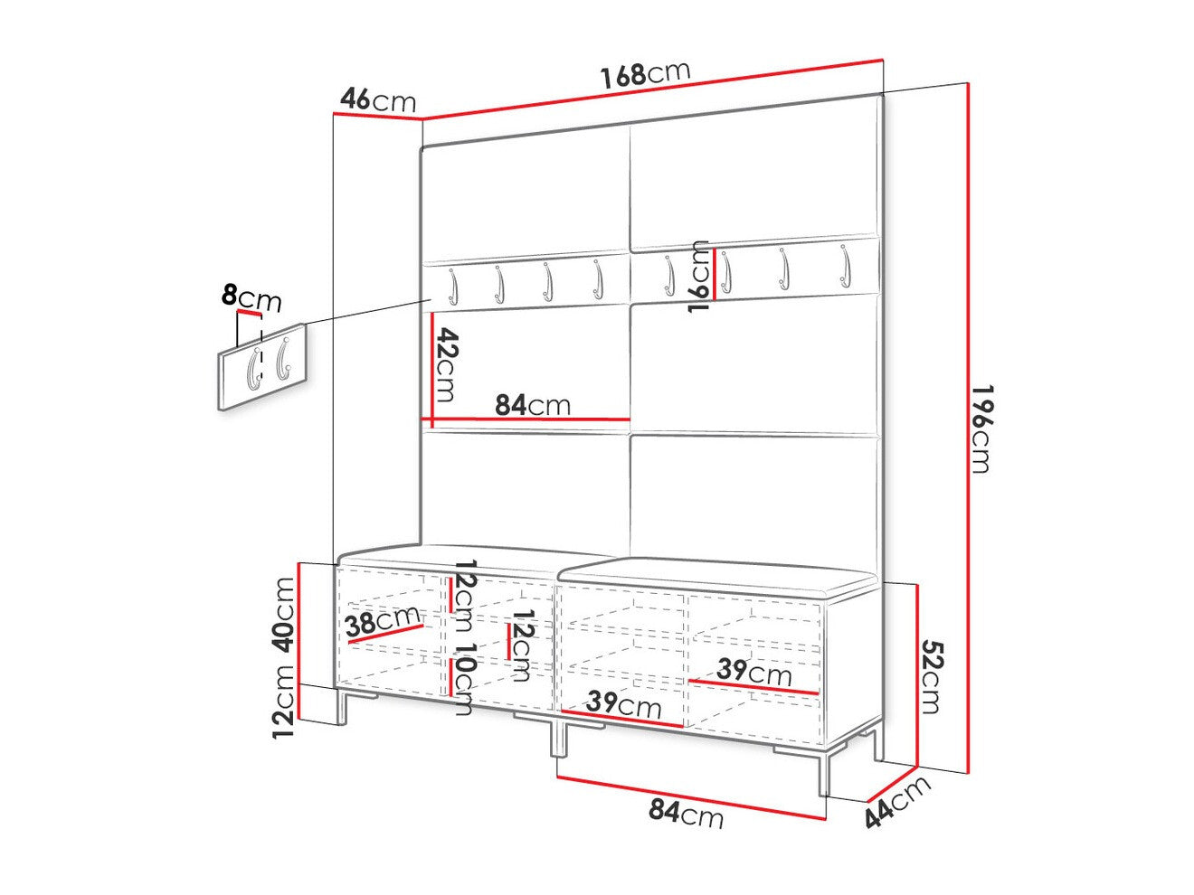 Hallway set Hartford F101